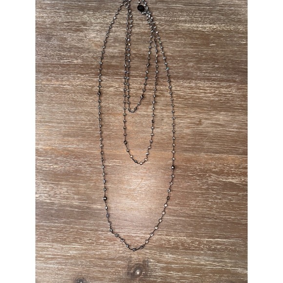 Henri Bendel Crystal Beaded Necklace Layered‎ Strand Long Fashion Jewelry - Picture 1 of 10